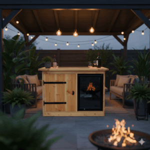 Buitenkeuken Kansas - 70 Liter Koelkast - Douglas Hout