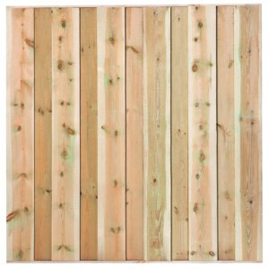 Tuinscherm - Hasselt - 180x180 cm - 11 Planks - Grenen Geïmpregneerd
