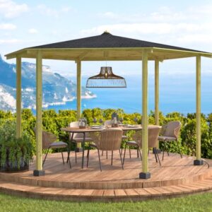 Paviljoen - Thasos - 325x400 cm - groen geïmpregneerd