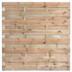 Tuinscherm - Oostende - 180x180 cm - 15 Planks - Grenen Geïmpregneerd
