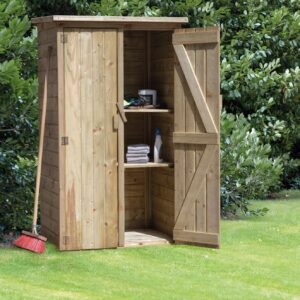 Tuinkast Heerlen - 100x72x183 cm - groen geïmpregneerd - incl. dakleer