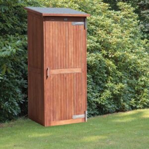 Tuinkast Valkenburg - 80x65x185 cm (lxbxh) - hardhout - incl. dakleer