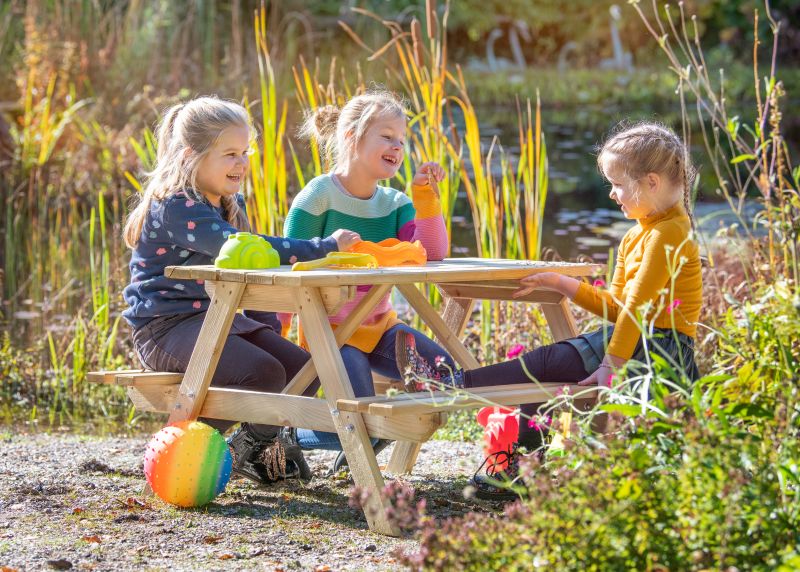 Kinder Picknicktafel – 90x90x95 cm – Geïmpregneerd