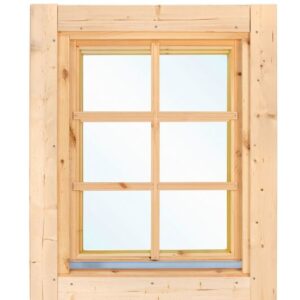 Raam - Draai- /kiep - enkel L4 vuren - onbehandeld - 84x105,1 cm - P013977