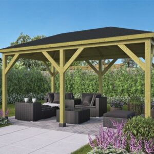 Paviljoen - Delos - 490x290 cm - groen geïmpregneerd