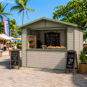 Kiosk Bianca - 16 mm - groen geïmpregneerd - 266x175 cm - incl. vloer