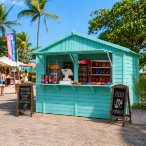 Kiosk Francis - 16 mm - bruin geïmpregneerd - 308x243 cm - incl. vloer