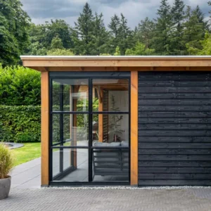 Steellook Glaswand zwart - Complete set - 2 vaks - 165.2 x 224 cm (bxh)