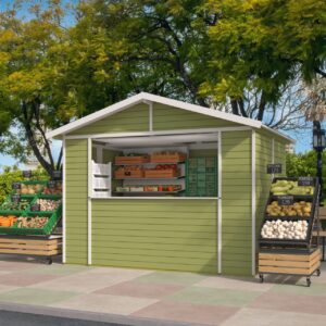 Kiosk Marjorie - 16 mm - groen geïmpregneerd - 300x200 cm - incl. vloer