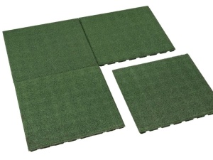 Rubbertegel - 50x50x2,5 cm - Groen