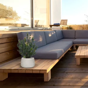 Buxus kunstplant 50 cm in pot - UV bestendig - Rood/Groen