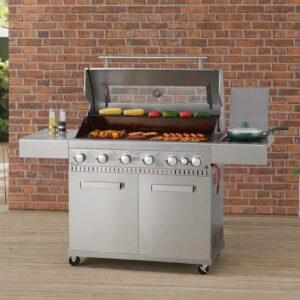 Gas BBQ - Min - 7 branders - RVS - Incl afdekhoes