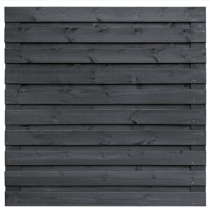 Tuinscherm - Aalst - 180x180 cm - 19 Planks - Grenen Zwart Gespoten