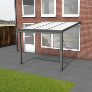 Veranda aanbouw - Aluminium - Antraciet - 300x250 cm - PC dak