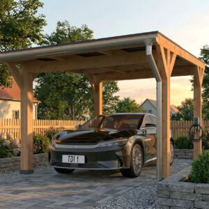 Carport Bartlehiem - Douglas - 350x400 cm - tbv 9 zonnepanelen - Prijs op aanvraag