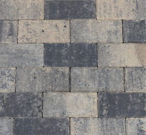 Betonstraatsteen - grijs/zwart - 21x10.5 cm - door en door gekleurd