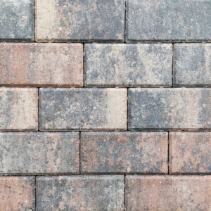 Betonstraatsteen - tricolore - 21x10.5 cm - door en door gekleurd