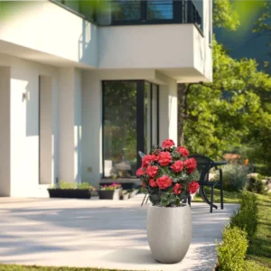 Geranium Bol Kunstplant - 70 cm - Rood - UV bestendig