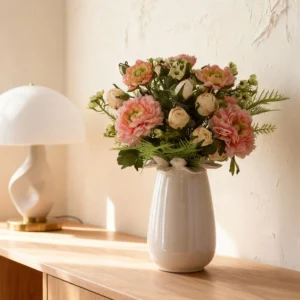 Bloem Boeket  Frieda kunstbloemen - 35 cm - Roze