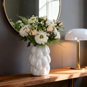 Bloem Boeket  Frieda kunstbloemen - 35 cm - Wit