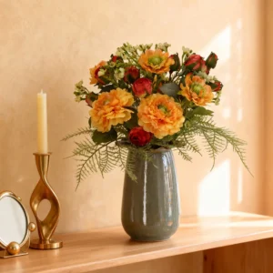 Bloem Boeket  Frieda kunstbloemen - 35 cm - Rood