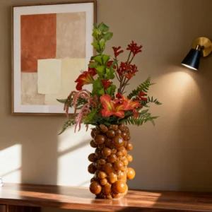 Bloem Boeket  Vivienne kunstbloemen - 55 cm - Oranje