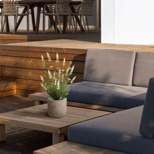 Lavendel kunstplant 50 cm in pot - UV bestendig - Wit