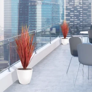 Rietgras Burgundy Kunstplant - 95 cm - UV bestendig