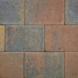 Straksteen - 20x30 cm - rood/zwart - door en door gekleurd