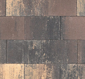 Straksteen - 20x30 cm - rood/zwart - door en door gekleurd