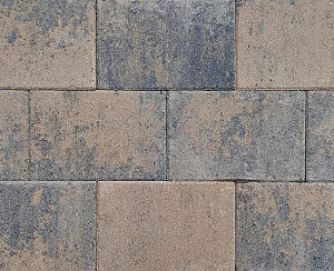 Straksteen - 20x30 cm - grijs/bruin - door en door gekleurd