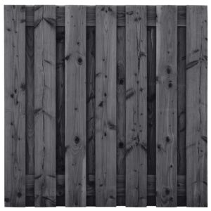 Tuinscherm - Bocholt - 180x180 cm - 13 Planks - Douglas Zwart Geïmpregneerd