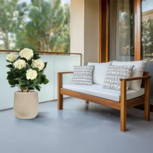 Hortensia Deluxe Kunstplant - 65 cm - Creme - UV bestendig