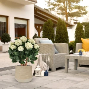 Hortensia Deluxe Kunstplant - 80 cm - Creme - UV bestendig