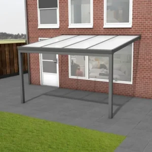 Veranda aanbouw - Aluminium - Antraciet - 400x250 cm - PC dak