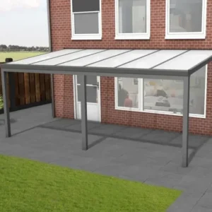 Veranda aanbouw - Aluminium - Antraciet - 600x250 cm - PC dak