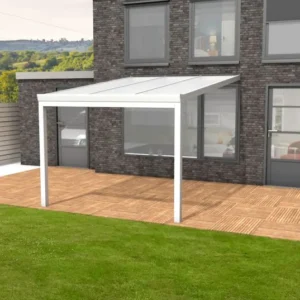 Veranda aanbouw - Aluminium - 200x350 cm - PC dak - Wit