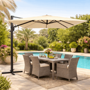 Parasol Monaco 300x300 cm - Ecru - Prijs op aanvraag