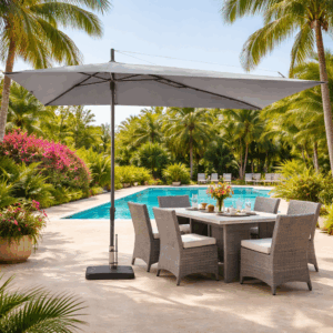 Parasol Sideway - 360x220 cm - Lichtgrijs