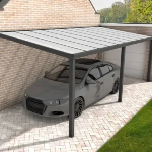 Carport aanbouw - 300x500 cm - Aluminium met PC dak - Antraciet