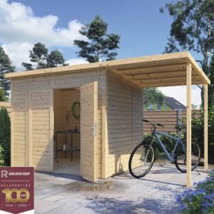 Tuinhuis Theo - 386x181 cm - Onbehandeld - Incl. vloer