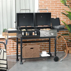 Gas / Houtkool BBQ - Sunshine 3-  - 161x54x103 cm