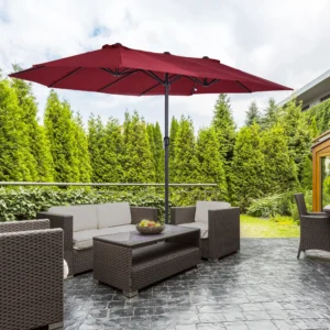 Dubbele Parasol - Rood - Ovaal - 460x270x240 cm
