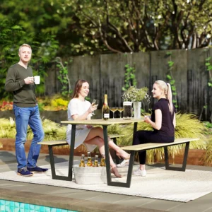 Eettafelset - 3 delig - Hout - 175x148x78 cm