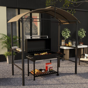 BBQ Gazebo - 233x110x235 cm - Beige