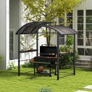 BBQ Gazebo - 240x150x230 cm - donkergrijs