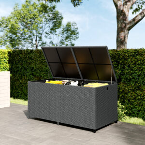 Opbergbox - Rattan - 650L - Donkergrijs