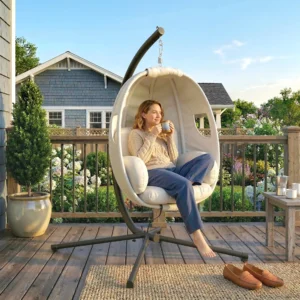 Hangstoel - 117x95x180 cm - Lichtgrijs