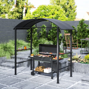 BBQ Gazebo - 233x110x235 cm - zwart