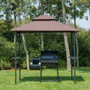 BBQ Gazebo - 245x150x252 cm - bruin
